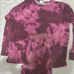 PINK Victoria's Secret Tie-Dye Pajama Set - Pink